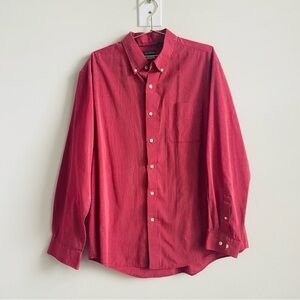 Van Heusen classic fit xl red white stripe button up shirt men’s